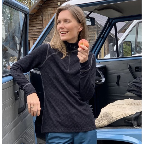 Thermowave mot. Merino Xtreme Long Sleeve Zippered Black