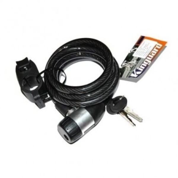 Kinguard 10 &times; 1500 mm black bicycle cable lock