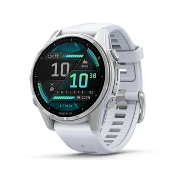 Garmin fēnix 8 43 mm AMOLED i&scaron;manusis sportinis laikrodis (Sidabrinės spalvos)