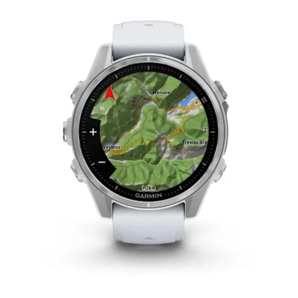 Garmin fēnix 8 43 mm AMOLED i&scaron;manusis sportinis laikrodis (Sidabrinės spalvos)