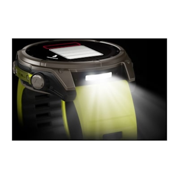 Garmin fenix 8  &ndash; 51 mm, Solar, Sapphire i&scaron;manusis sportinis laikrodis (Ry&scaron;kiai Geltonos Spalvos)