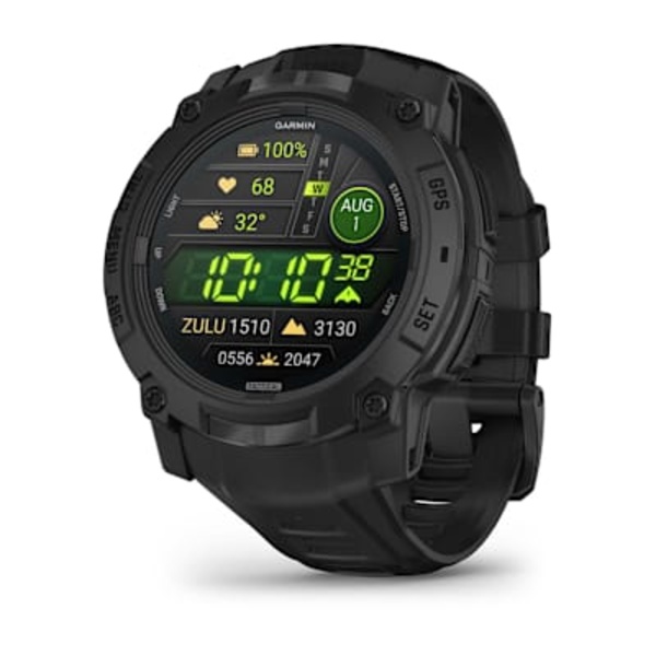 Garmin Instinct&reg; 3 &ndash; 50 mm, AMOLED, Tactical Edition i&scaron;manusis sportinis laikrodis (juodos spalvos)