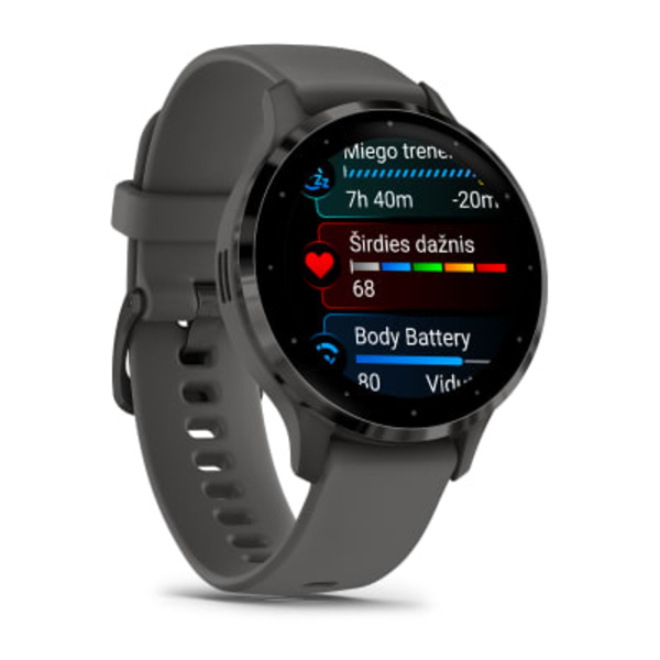 Garmin Venu&reg; 3S i&scaron;manusis sportinis laikrodis (skalūno / akmenėlių spalvos)