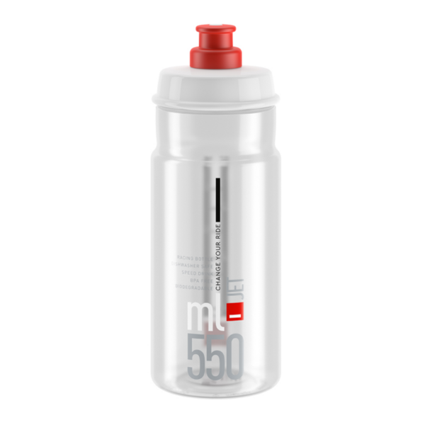 Gertuvė Elite Clear Red logo 550ml skaidri 