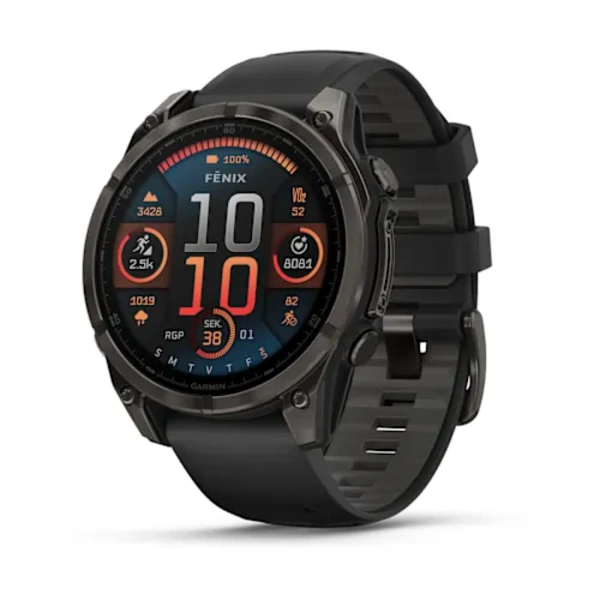 Garmin fenix 8  47mm Sapphire AMOLED i&scaron;manusis sportinis laikrodis (Titanium Carbon Grey spalvos)