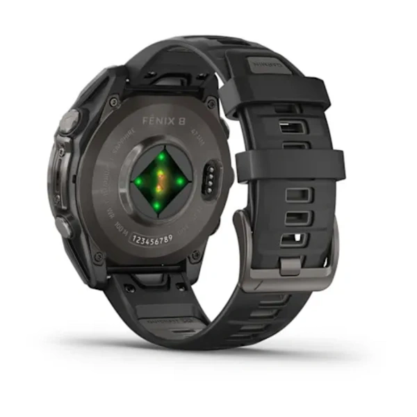 Garmin fenix 8  47mm Sapphire AMOLED i&scaron;manusis sportinis laikrodis (Titanium Carbon Grey spalvos)