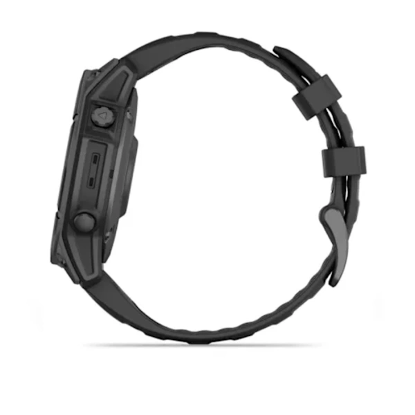 Garmin fenix E &ndash; 47 mm, AMOLED  i&scaron;manusis sportinis laikrodis (Pilkai melsvos spalvos)