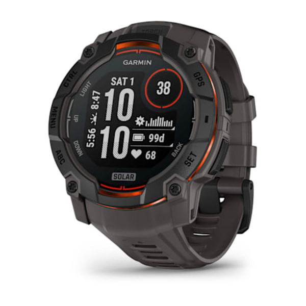 Garmin Instinct&reg; 3 &ndash; 50 mm, Solar i&scaron;manusis sportinis laikrodis (juodos spalvos)
