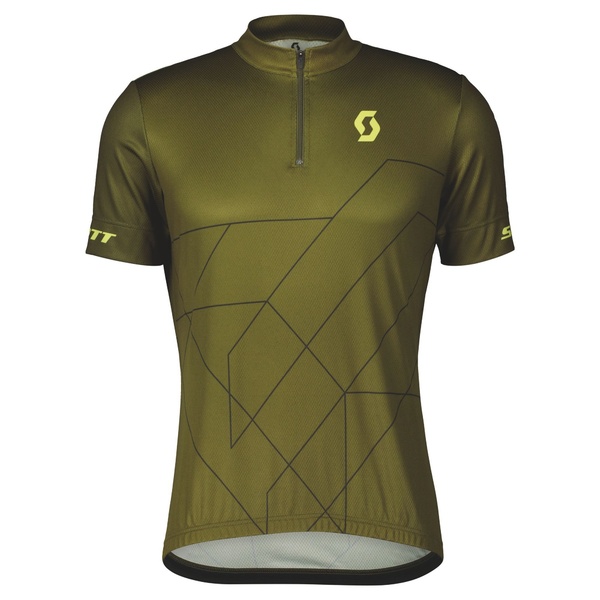 Short sleeve T-shirt Scott RC Team 20 SS fir green/bitter yellow