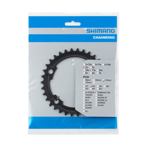 Shimano 105 34T-MS FC-R7000 Chainring (Black)