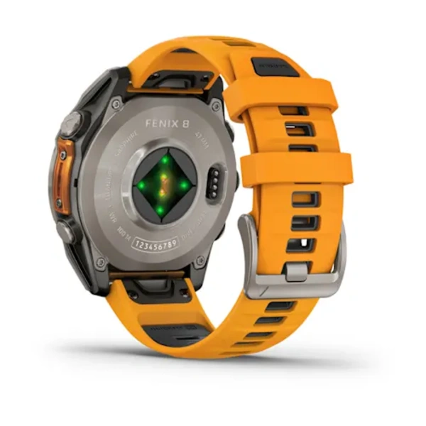 Garmin fenix 8 47mm Sapphire AMOLED i&scaron;manusis sportinis laikrodis (Titano spalvos)