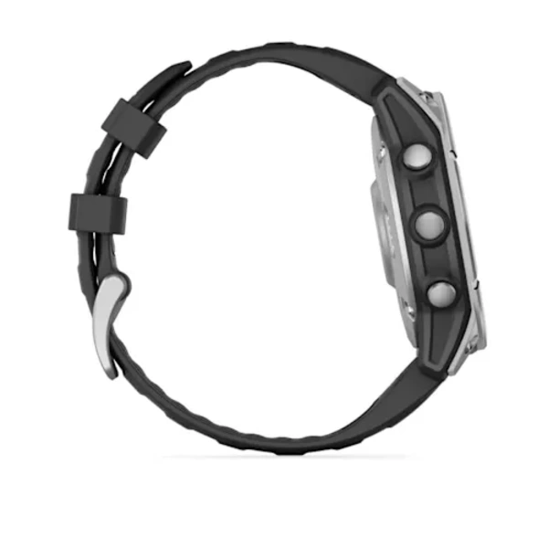 Garmin fenix E &ndash; 47 mm, AMOLED i&scaron;manusis sportinis laikrodis (Nerūdijančio plieno spalvos)