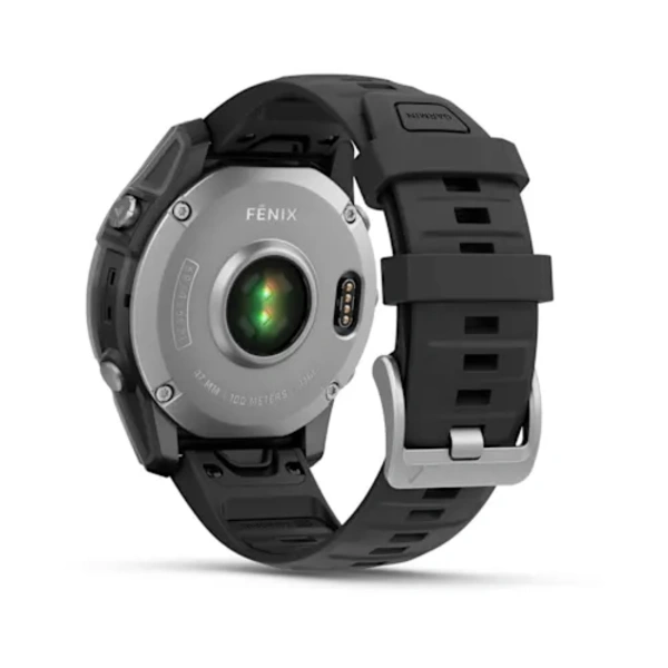 Garmin fenix E &ndash; 47 mm, AMOLED i&scaron;manusis sportinis laikrodis (Nerūdijančio plieno spalvos)