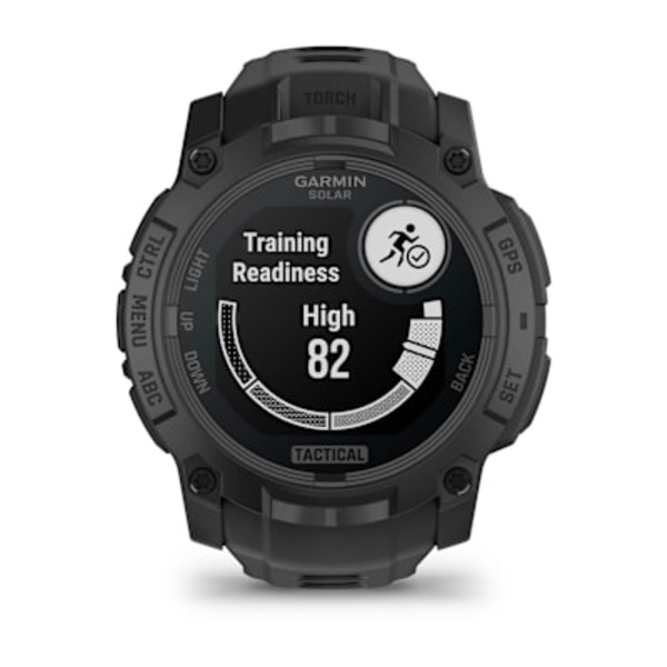 Garmin Instinct&reg; 3 &ndash; 50 mm, Solar, Tactical Edition i&scaron;manusis sportinis laikrodis (Juodos spalvos)