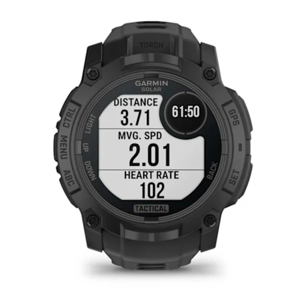 Garmin Instinct&reg; 3 &ndash; 50 mm, Solar, Tactical Edition i&scaron;manusis sportinis laikrodis (Juodos spalvos)