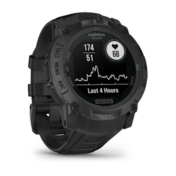 Garmin Instinct&reg; 3 &ndash; 50 mm, Solar, Tactical Edition i&scaron;manusis sportinis laikrodis (Juodos spalvos)