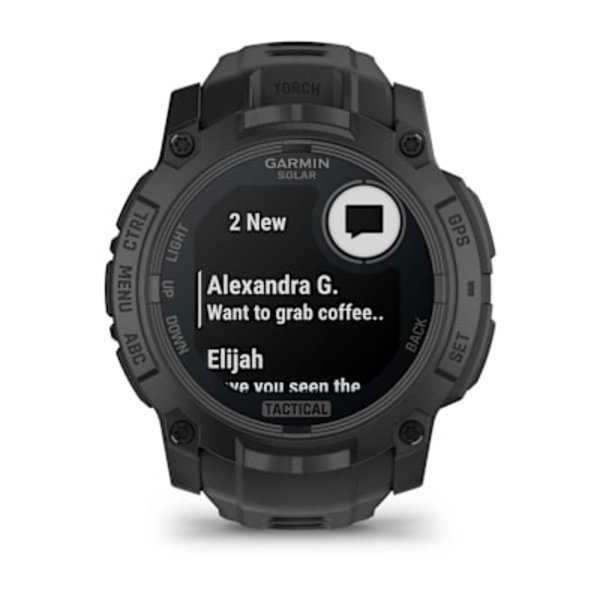 Garmin Instinct&reg; 3 &ndash; 50 mm, Solar, Tactical Edition i&scaron;manusis sportinis laikrodis (Juodos spalvos)