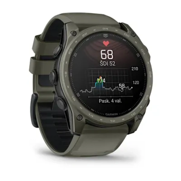 Garmin tactix&reg; 8 &ndash; 51 mm, AMOLED sportinis laikrodis (alyvos žievelės spalvos &bdquo;Cerakote&reg;&ldquo; danga)