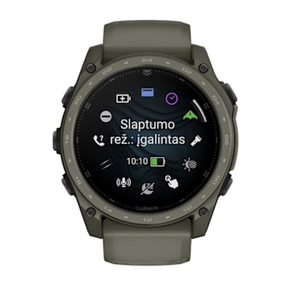 Garmin tactix&reg; 8 &ndash; 51 mm, AMOLED sportinis laikrodis (alyvos žievelės spalvos &bdquo;Cerakote&reg;&ldquo; danga)