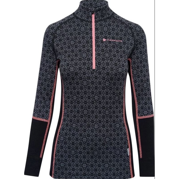 Thermowave mot. Merino Flow Long Sleeve Zippered Black