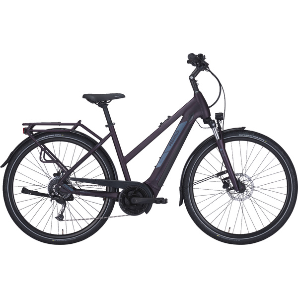 Dviratis 28  elektrinis Pegasus Solero Evo 9 trapez BOSCH Sistema 400wh violetinis 