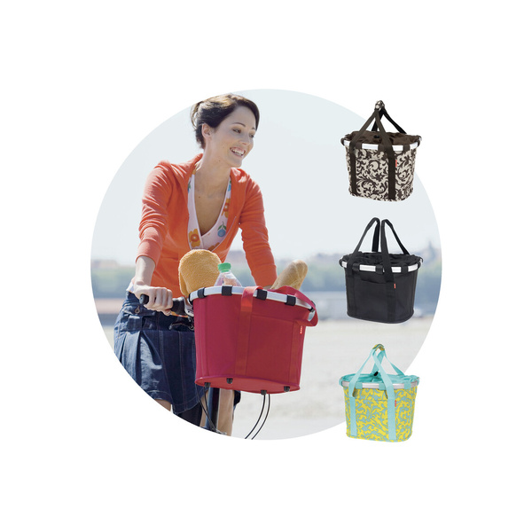 Bikebasket black with bubbles 350x280x260 mm 15L