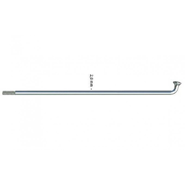 Sapim Leader 258 mm 14G, nickel finish, without nipple (2580F)