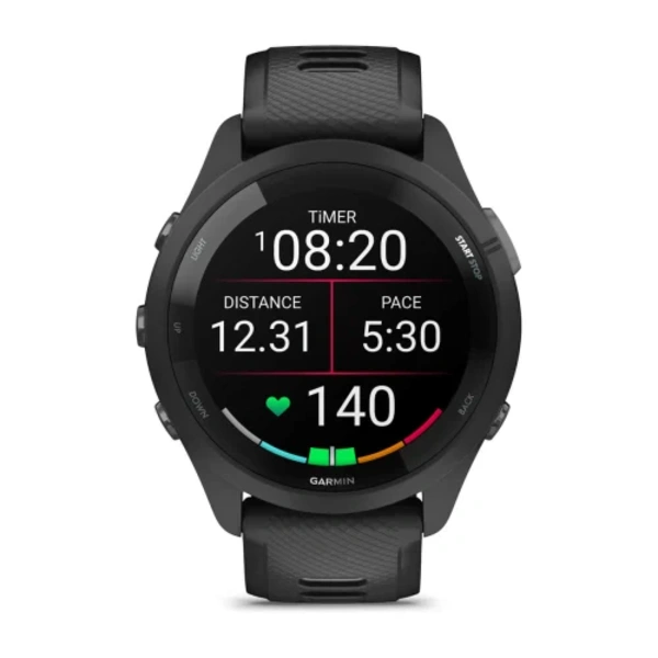 Garmin Forerunner 265 i&scaron;manusis sportinis laikrodis (Juodos spalvos)