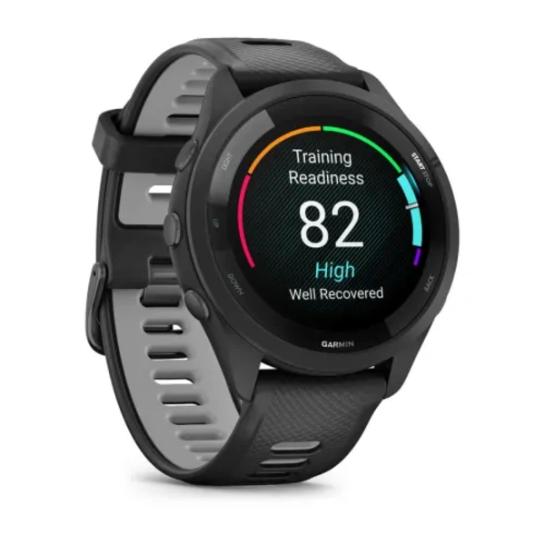 Garmin Forerunner 265 i&scaron;manusis sportinis laikrodis (Juodos spalvos)