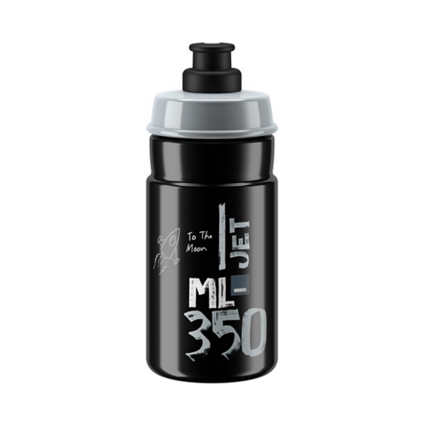 Elite Jet Black Grey Logo 350ml