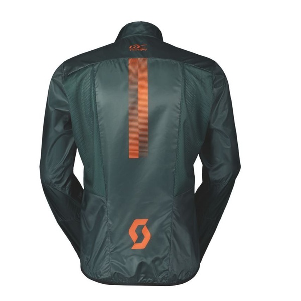 Jacket for men. Scott RC Team WB aruba green/braze orange