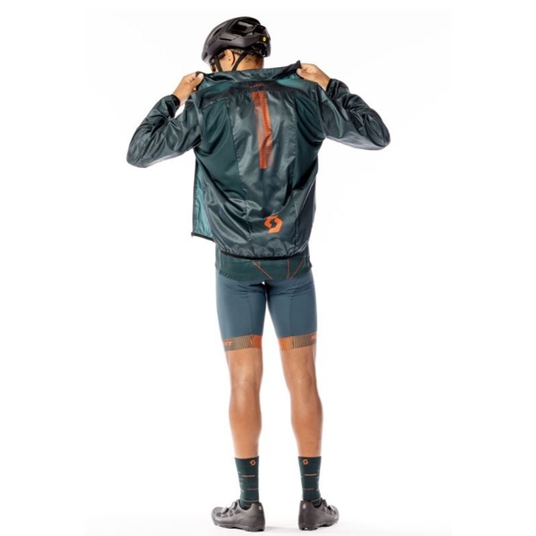 Jacket for men. Scott RC Team WB aruba green/braze orange