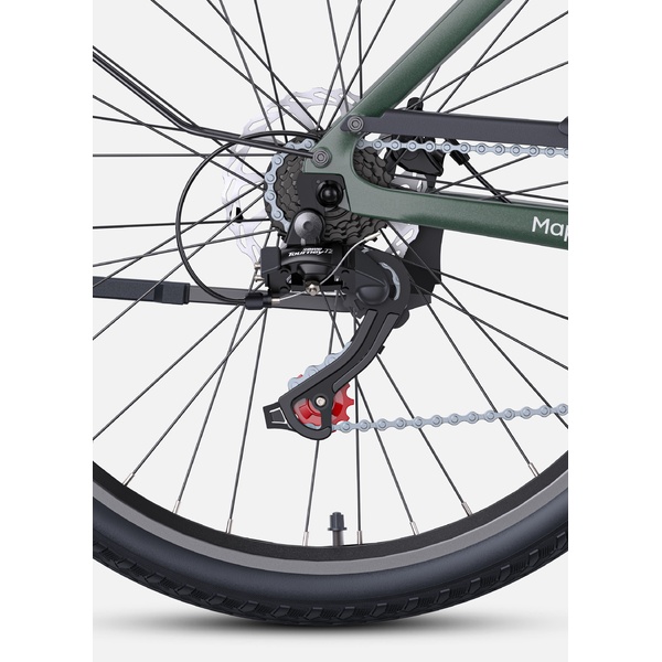 Bicycle 28  electric Engwe N1 AIR ST carbon green