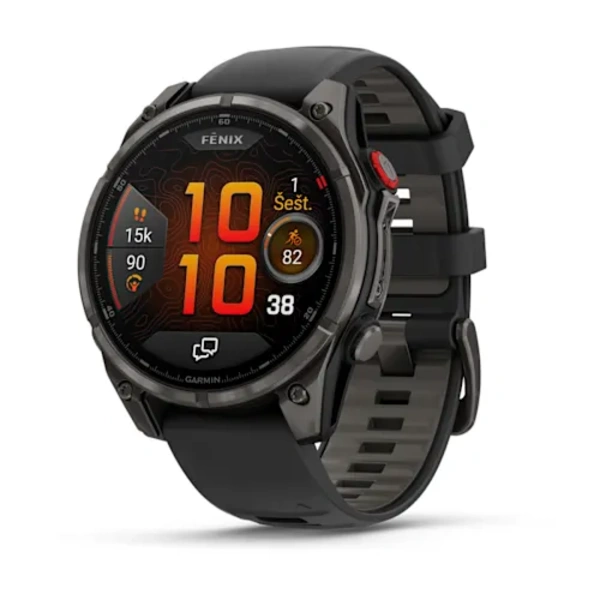 Garmin fēnix&reg; 8 Pro 47 mm, AMOLED Sapphire DLC Titanium i&scaron;manusis sportinis laikrodis (Pilkos anglies spalvos) 