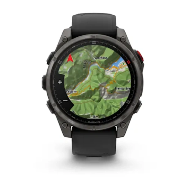 Garmin fēnix&reg; 8 Pro 47 mm, AMOLED Sapphire DLC Titanium i&scaron;manusis sportinis laikrodis (Pilkos anglies spalvos) 