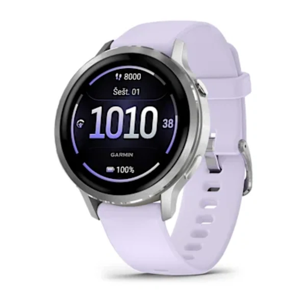 Garmin Venu 4 &ndash; 41 mm Sportinis i&scaron;manusis laikrodis (Lunar Silver)