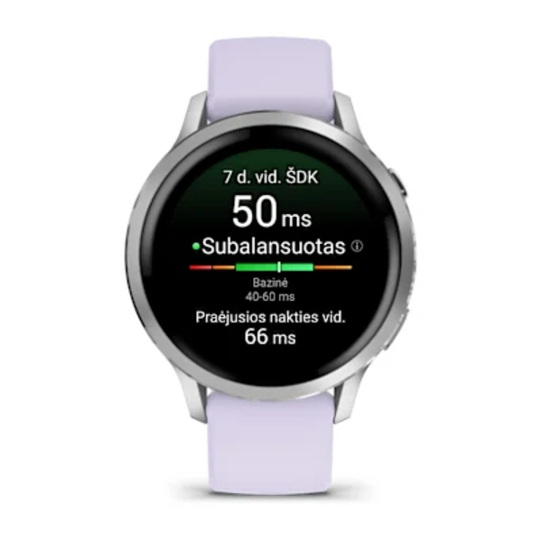 Garmin Venu 4 &ndash; 41 mm Sportinis i&scaron;manusis laikrodis (Lunar Silver)