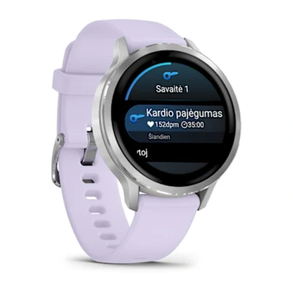 Garmin Venu 4 &ndash; 41 mm Sportinis i&scaron;manusis laikrodis (Lunar Silver)