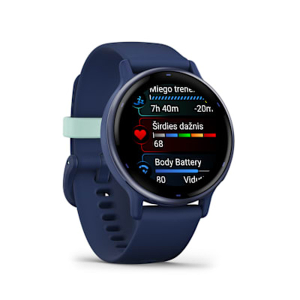 Garmin v&iacute;voactive&reg; 5 i&scaron;manusis sportinis laikrodis (mėlynos spalvos)