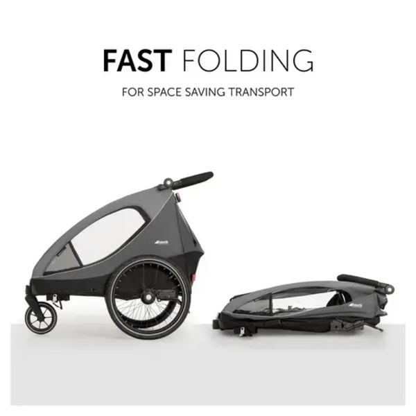 Child Bicycle Trailer Hauck Dryk Duo Dark Grey