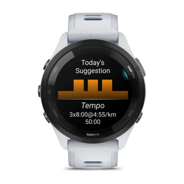 Garmin Forerunner 265 i&scaron;manusis sportinis laikrodis (Whitestone / Tidal Blue)