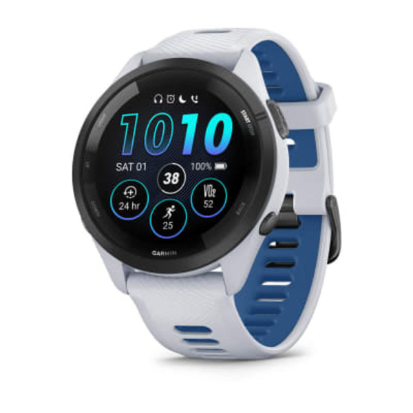 Garmin Forerunner 265 i&scaron;manusis sportinis laikrodis (Whitestone / Tidal Blue)