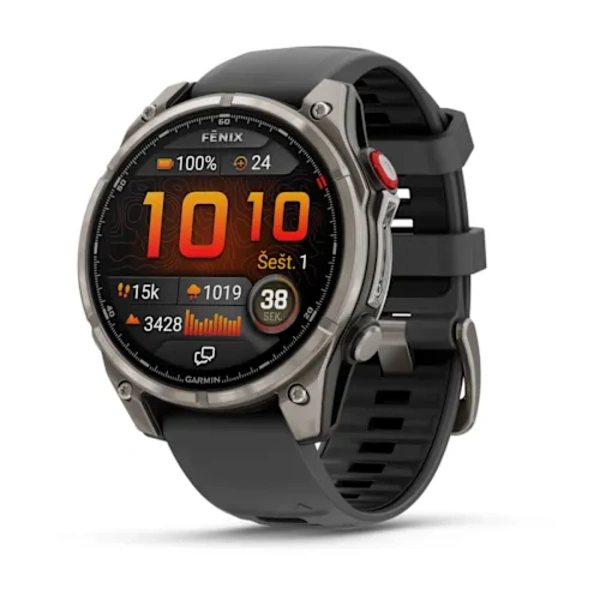 Garmin fenix 8 Pro 47 mm AMOLED Sapphire Titanium i&scaron;manusis sportinis laikrodis (Grafito spalvos)