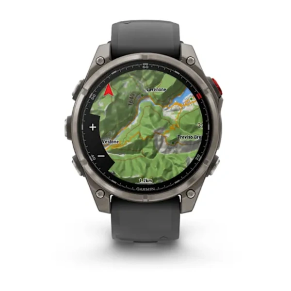 Garmin fenix 8 Pro 47 mm AMOLED Sapphire Titanium i&scaron;manusis sportinis laikrodis (Grafito spalvos)
