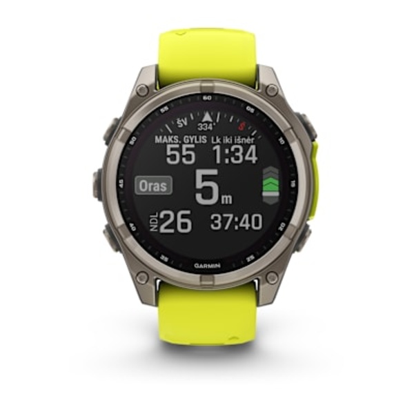 Garmin fēnix 8 &ndash; 47 mm, Solar, Sapphire i&scaron;manusis sportinis laikrodis (Titano spalvos)