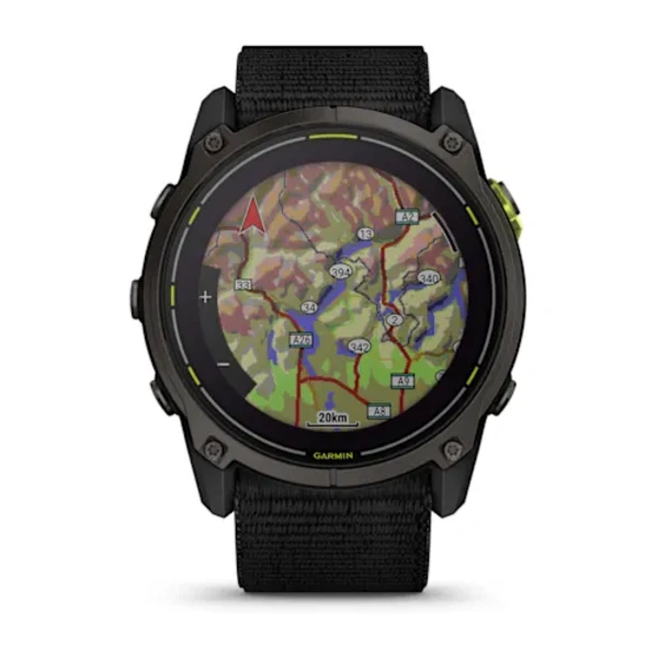 Garmin Enduro 3 DLC Titanium sportinis i&scaron;manusis laikrodis (Carbon Grey DLC Titanium)