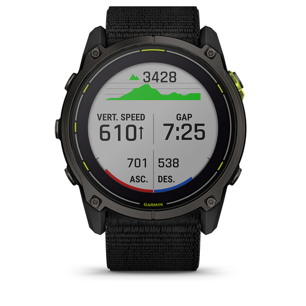 Garmin Enduro 3 DLC Titanium sportinis i&scaron;manusis laikrodis (Carbon Grey DLC Titanium)