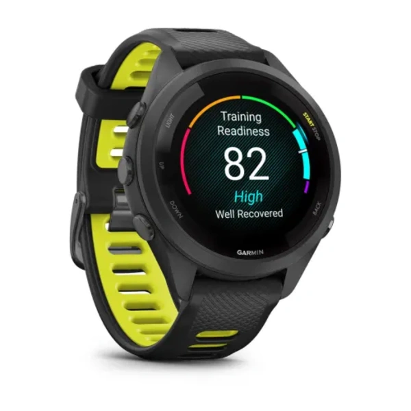 Garmin Forerunner 265S i&scaron;manusis sportinis laikrodis (Juodos / Amp yellow spalvos)
