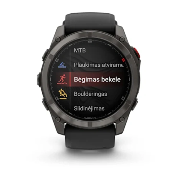 Garmin fenix 8 Pro 51 mm AMOLED Sapphire i&scaron;manusis sportinis laikrodis (Juodos spalvos)