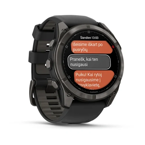 Garmin fenix 8 Pro 51 mm AMOLED Sapphire i&scaron;manusis sportinis laikrodis (Juodos spalvos)